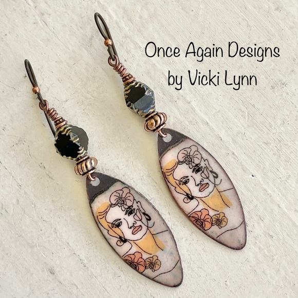 Artisan Jewelry - ARTISAN Earrings “Botanical Muse”- Dangles